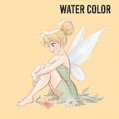 COD7483 - Tinker Bell Watercolor PNG bundle, Disney clipart packs.