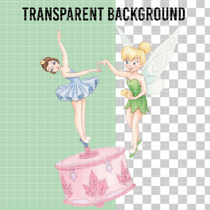 COD7483 - Tinker Bell Watercolor PNG bundle, Disney clipart packs.