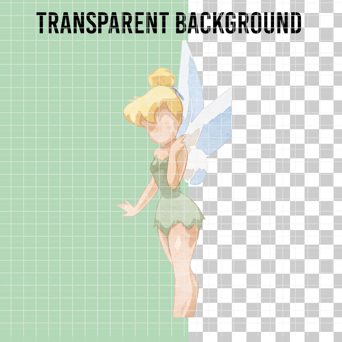 COD7484 - Tinker Bell Watercolor PNG bundle, Disney clipart packs.