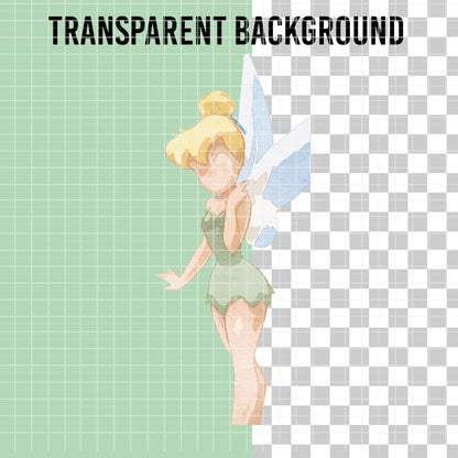 COD7484 - Tinker Bell Watercolor PNG bundle, Disney clipart packs.