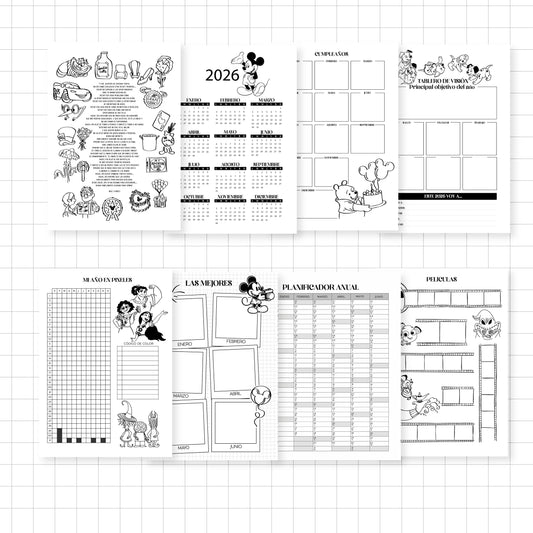 COD 08 - DISNEY - Tamaño A5 Cuadernito.