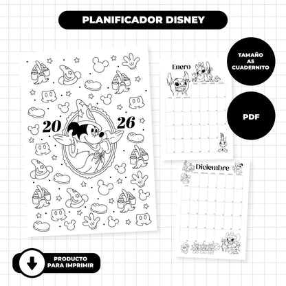 COD 08 - DISNEY - Tamaño A5 Cuadernito.