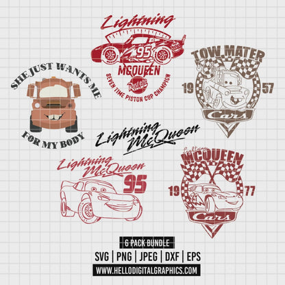 COD2134 - Cars logos bundle, Disney clipart Svg, Png, Eps, Dxf, Jpeg, vector.