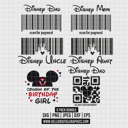 COD2515 - Disney trips pack bundle, Disney trips clipart Svg, Png, Eps, Dxf, Jpeg, vector.