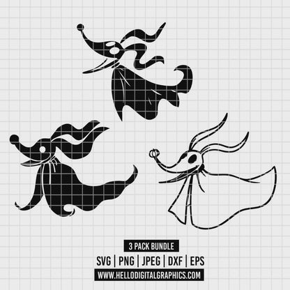 COD2650 - Zero, Nightmare Before Christmas pack bundle, Disney clipart Svg, Png, Eps, Dxf, Jpeg, vector.