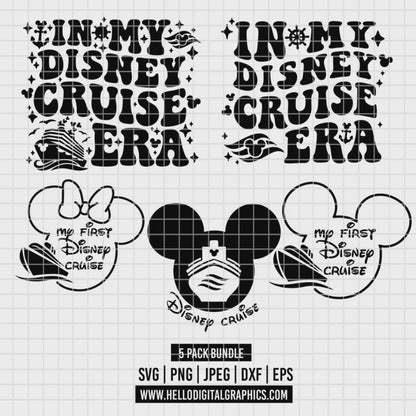 COD2169 - Disney Cruise pack bundle, Disney trips clipart Svg, Png, Eps, Dxf, Jpeg, vector.