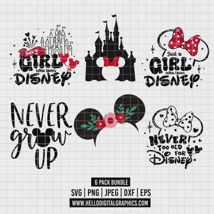 COD2397 - Disney trips pack bundle, Disney trips clipart Svg, Png, Eps, Dxf, Jpeg, vector.