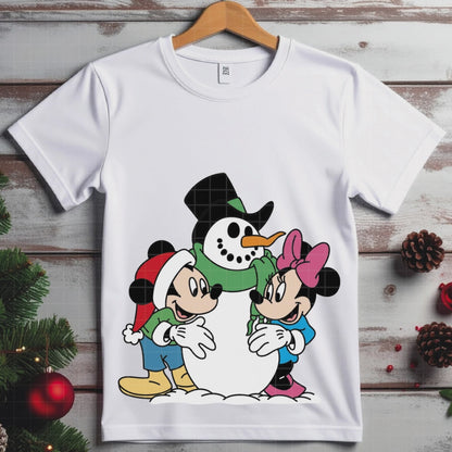 COD4183 - Christmas Mickey & Minnie bundle, Disney Christmas clipart Svg, Png, Eps, Dxf, Jpeg, vector.