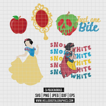 COD3527 - Snow White and the seven & icons dwarfs quotes pack bundle, Disney clipart Svg, Png, Eps, Dxf, Jpeg, vector.